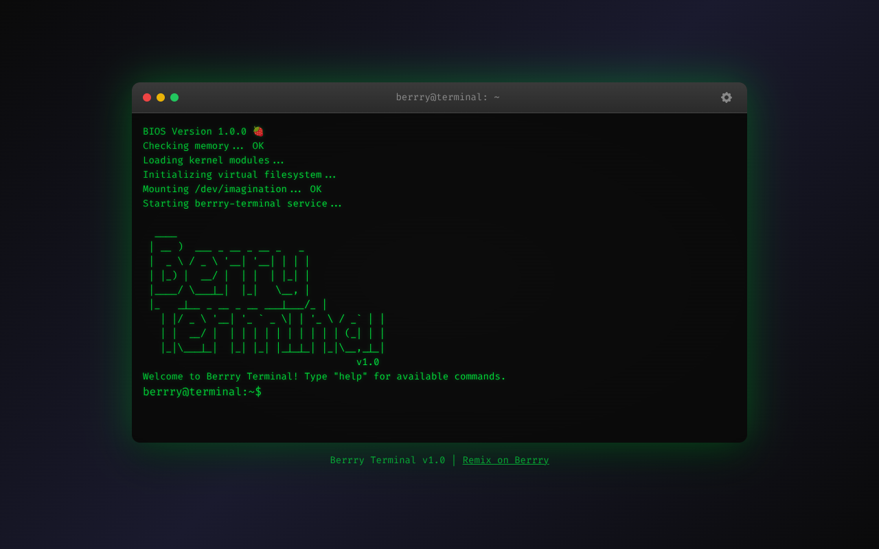 berrry-terminal app
