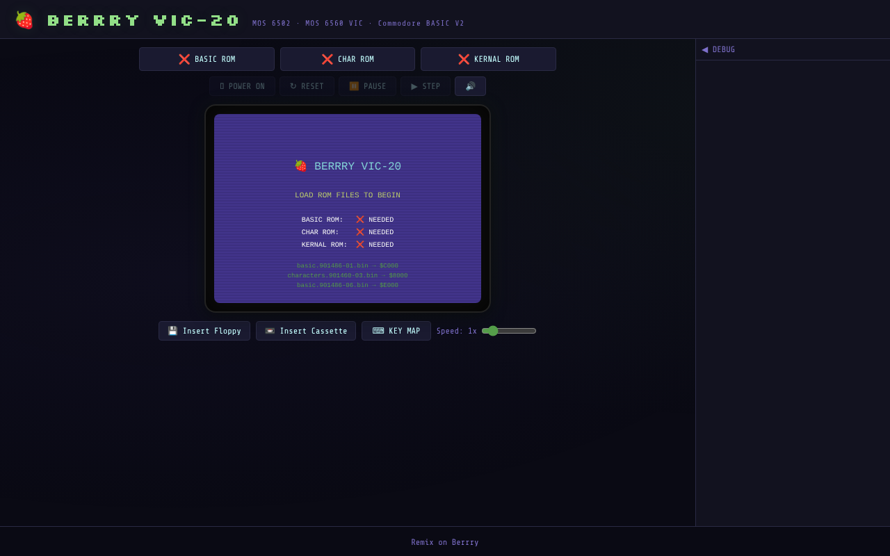 berrry-vic20 app