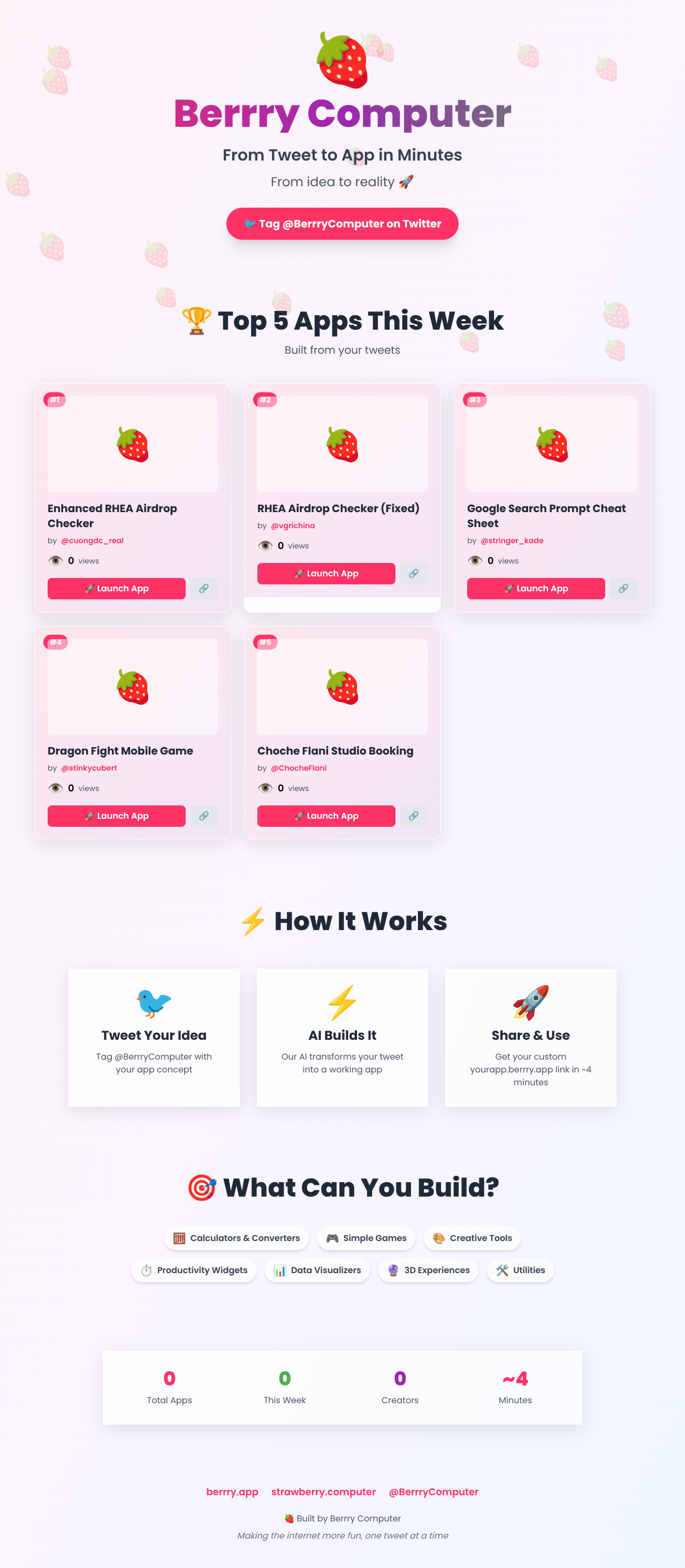 berrryshowcase app