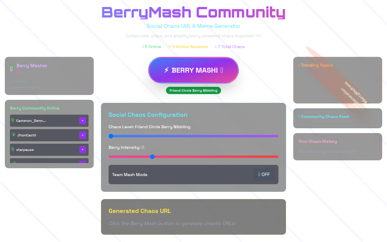 Berry Chaos Social screenshot