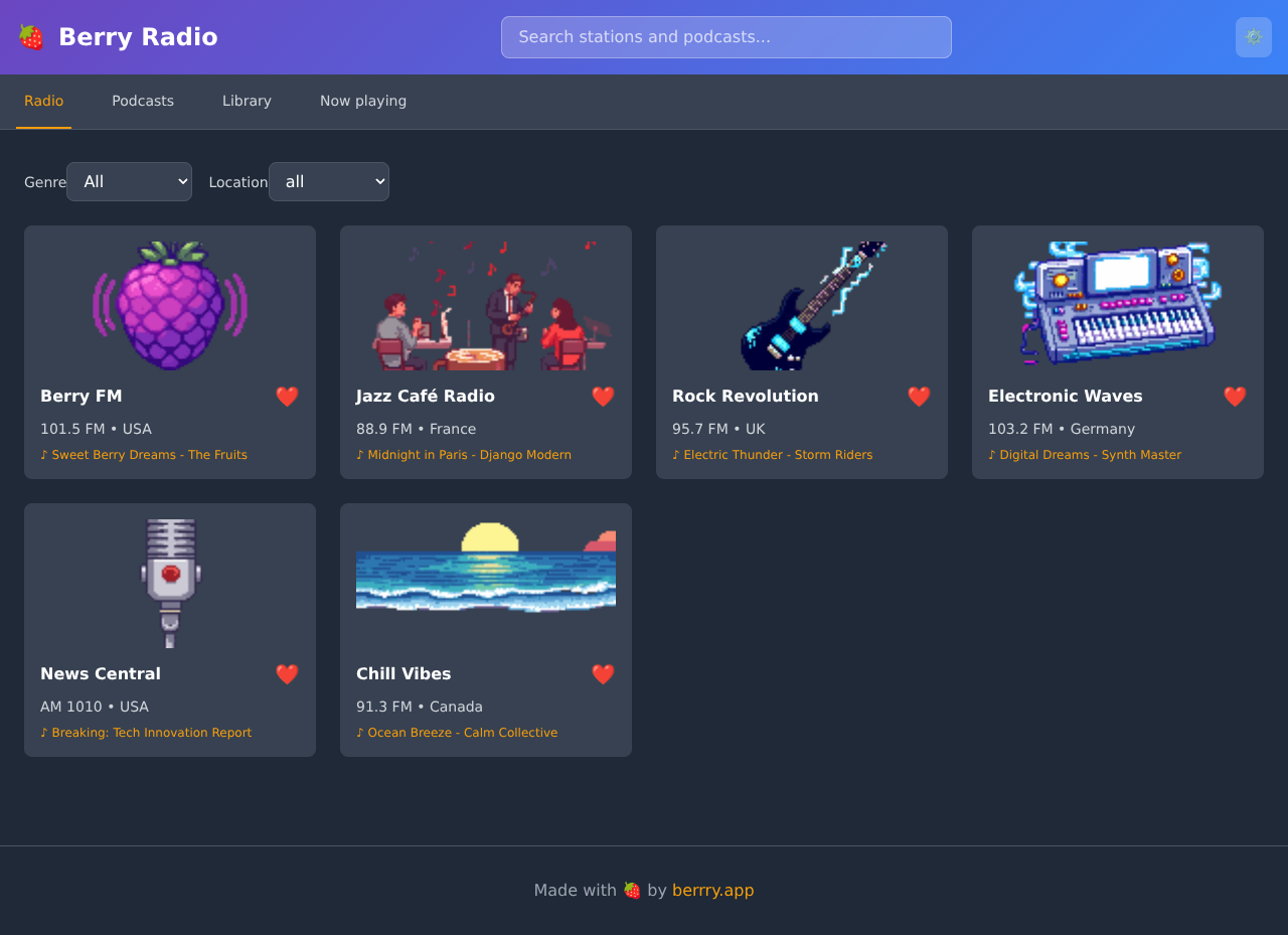 berryradio app