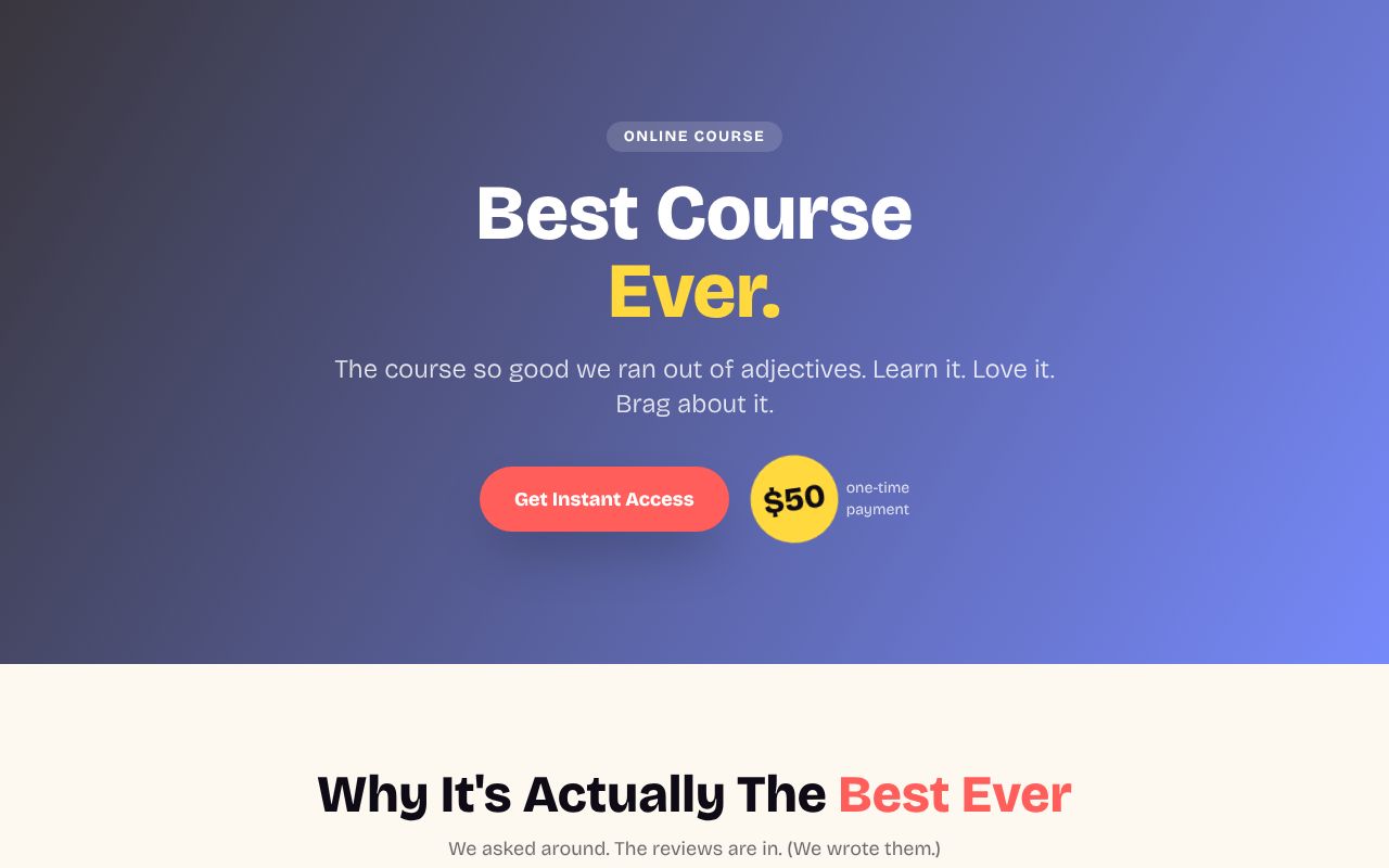 best-course-ever app