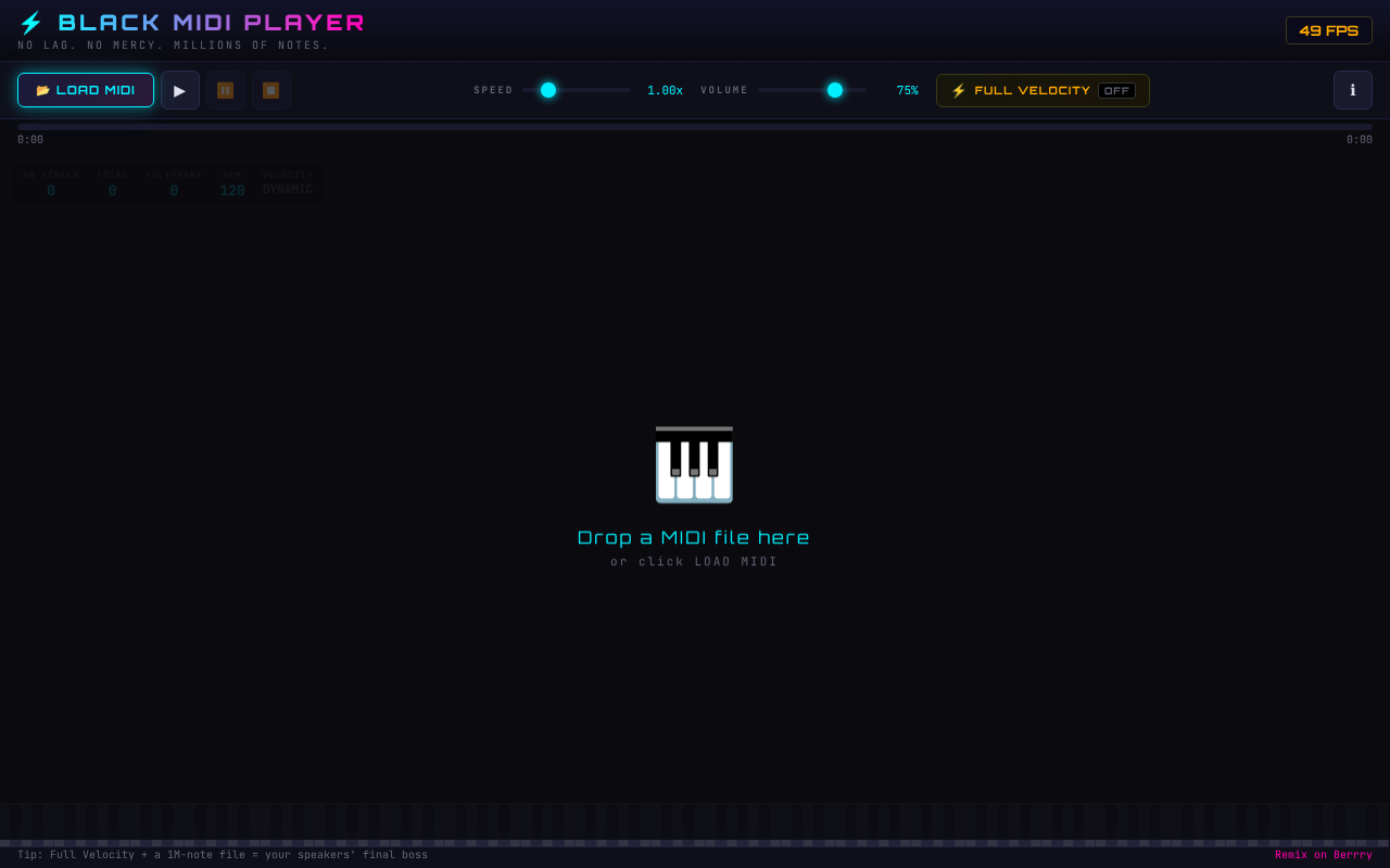 Black MIDI Player screenshot