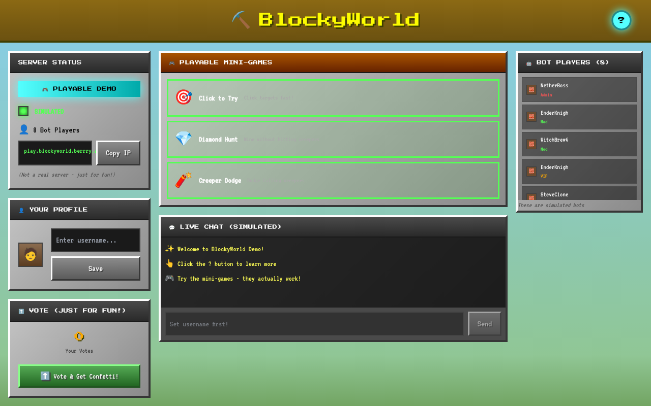 blockyworld app