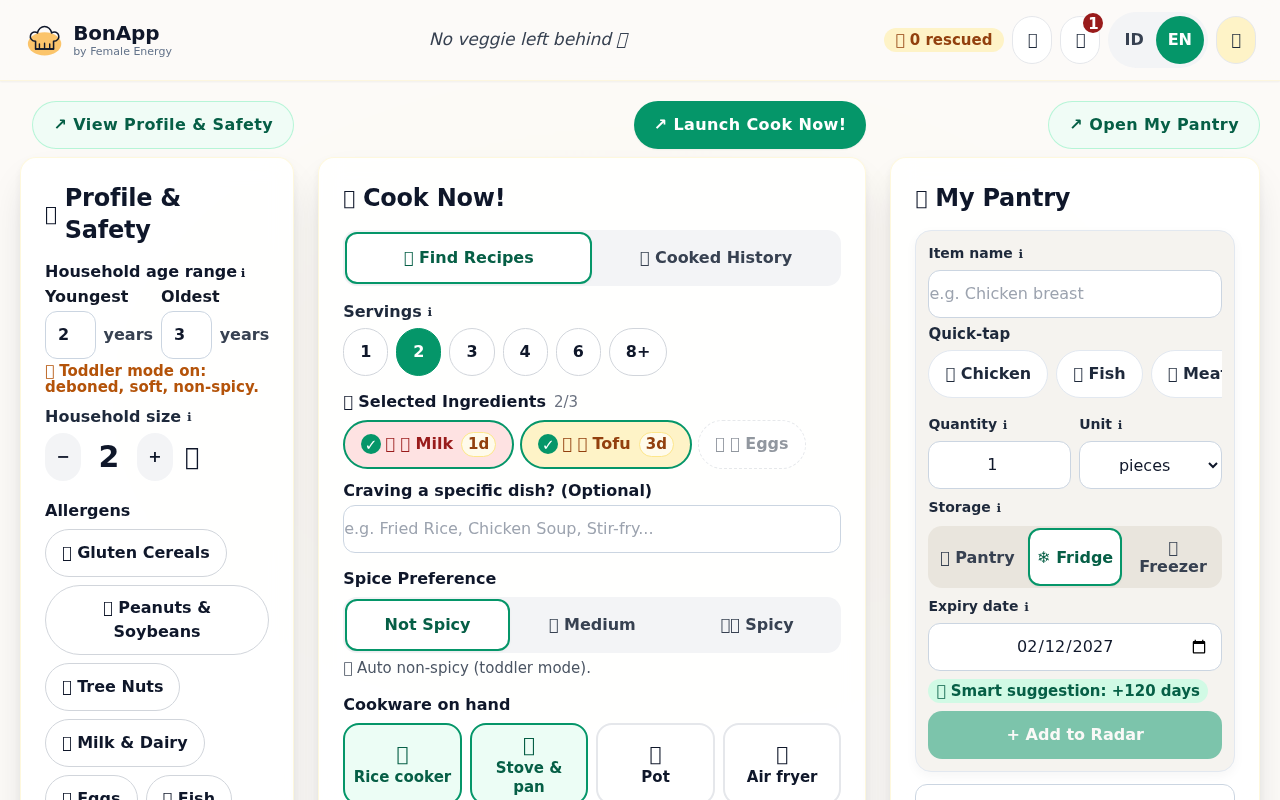 bonapp-smart-kitchen app