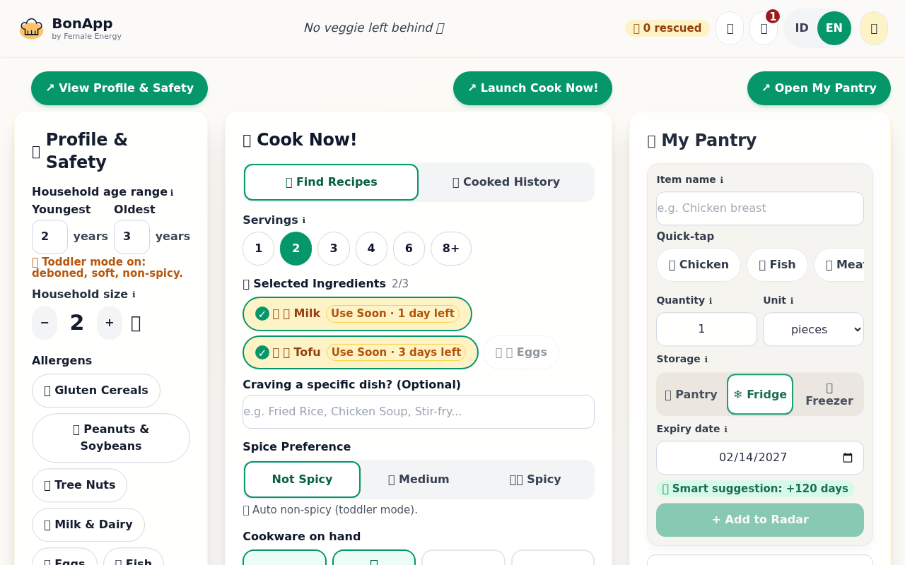 BonApp screenshot