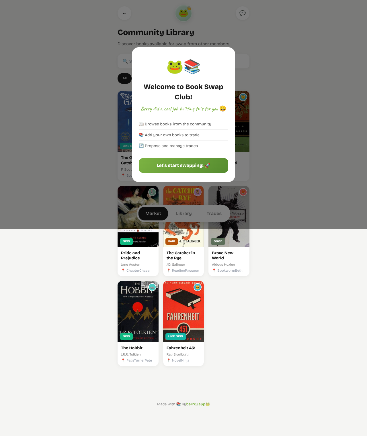 bookswapclub app
