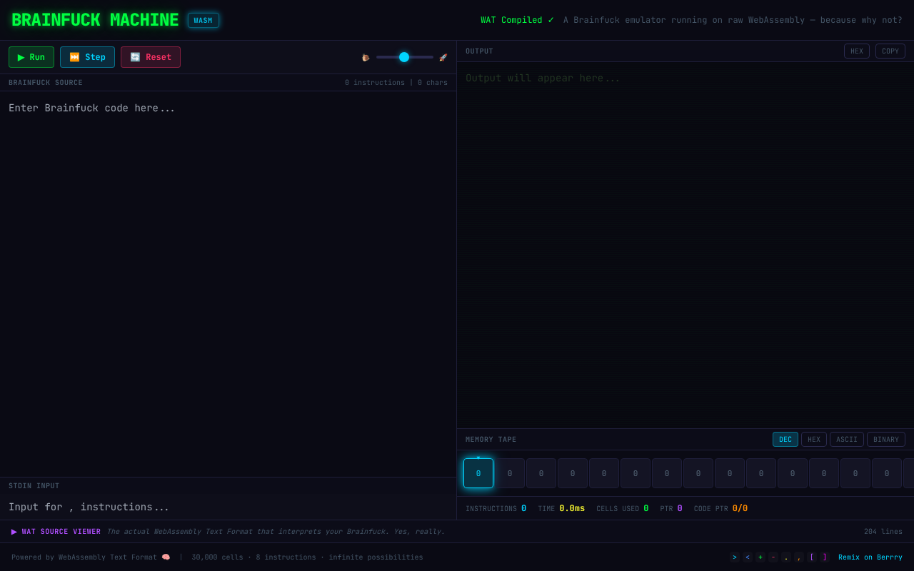 brainfuck-machine app