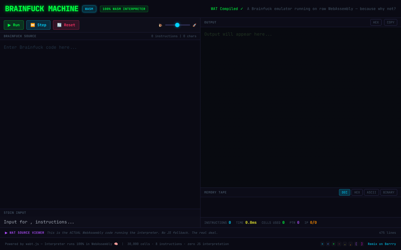 brainfuck-wasm app