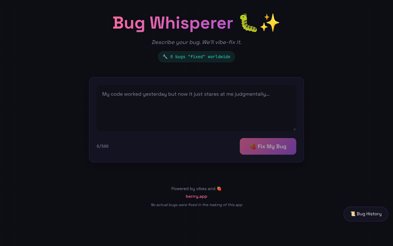 bugwhisperer app