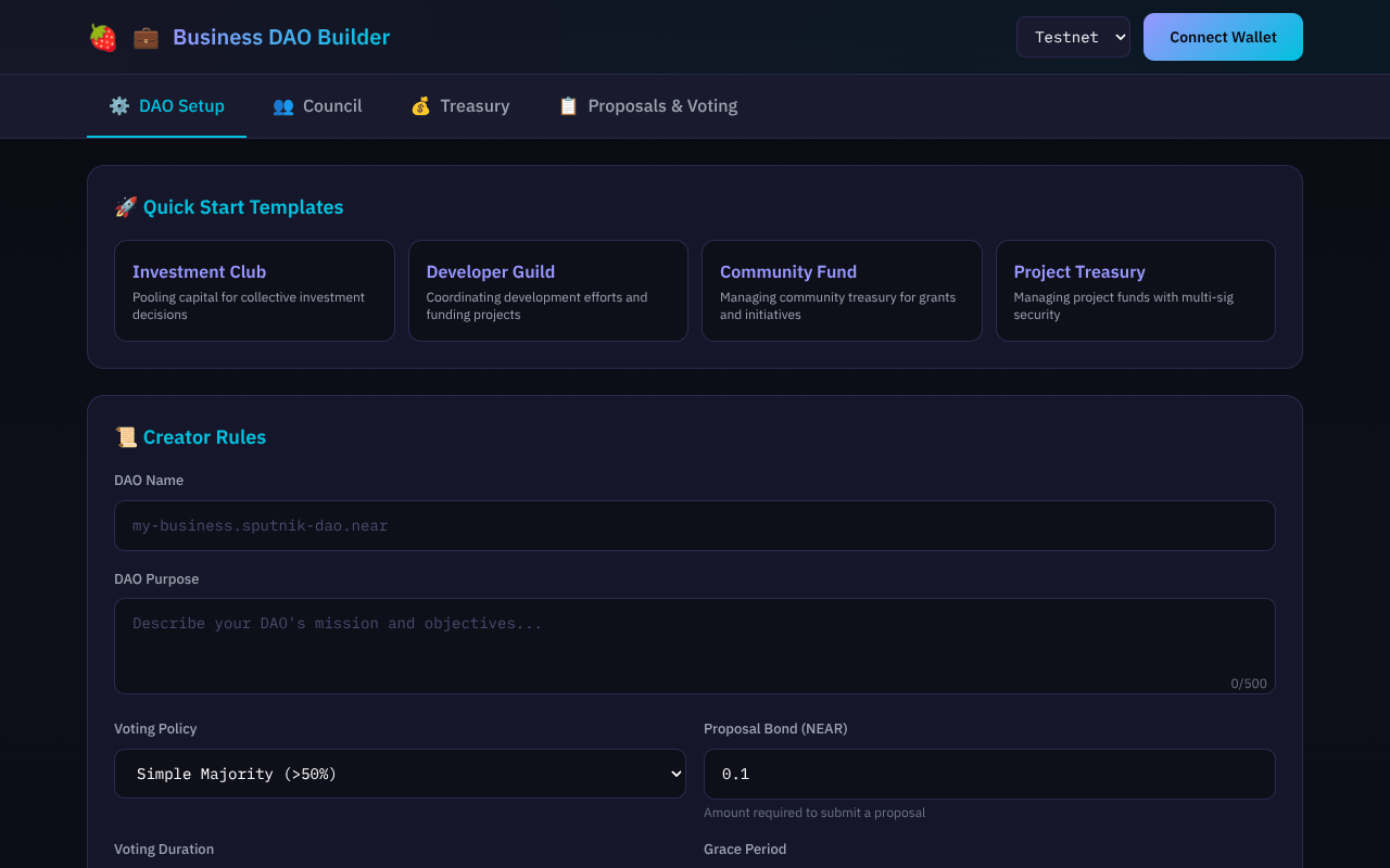 DAO Builder screenshot