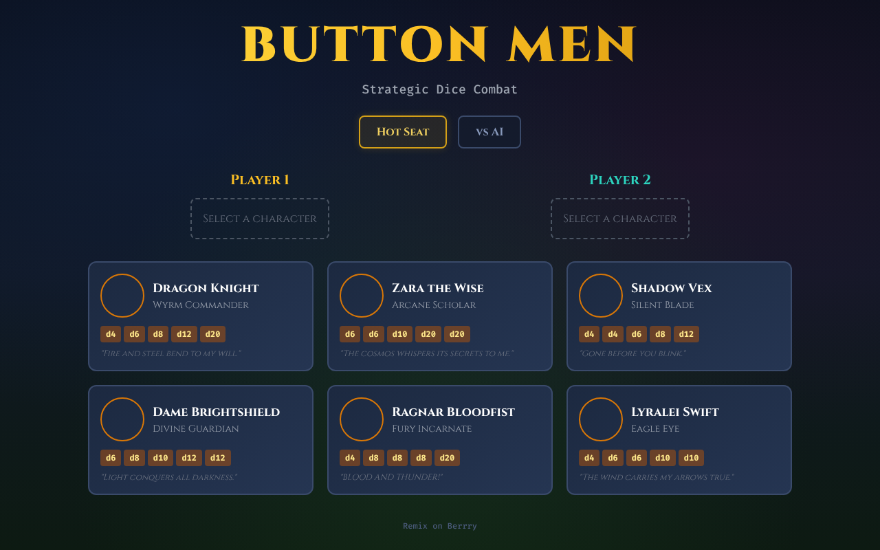 buttonmen-hex app