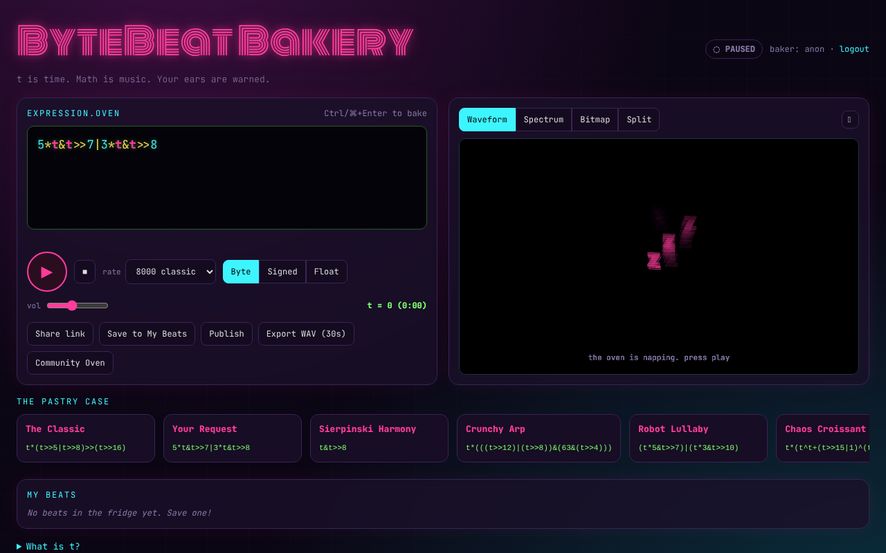 bytebeat-bakery-small app