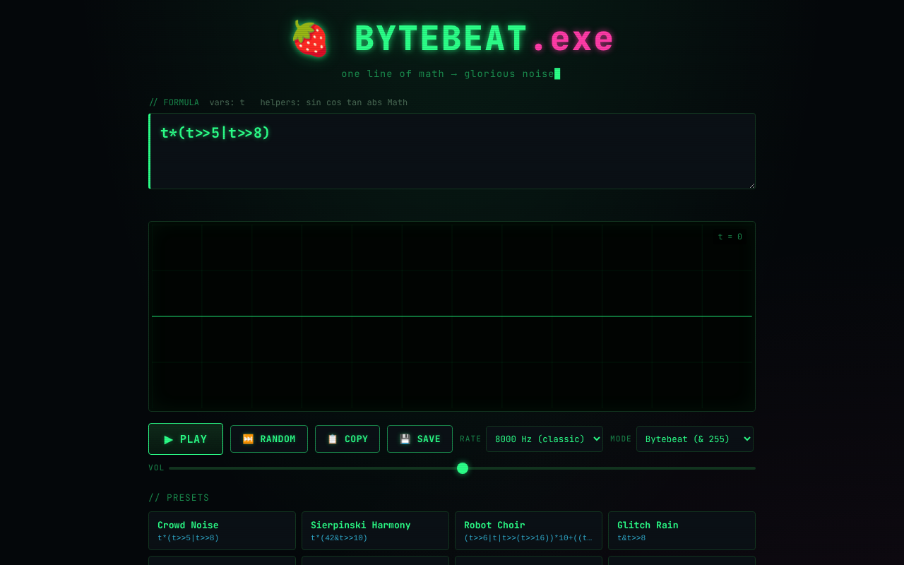bytebeat-generator-playful app