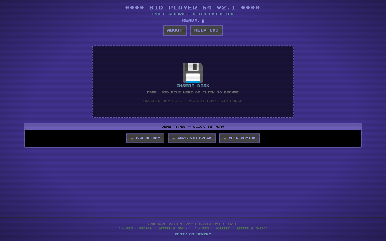 SID Player 64 screenshot