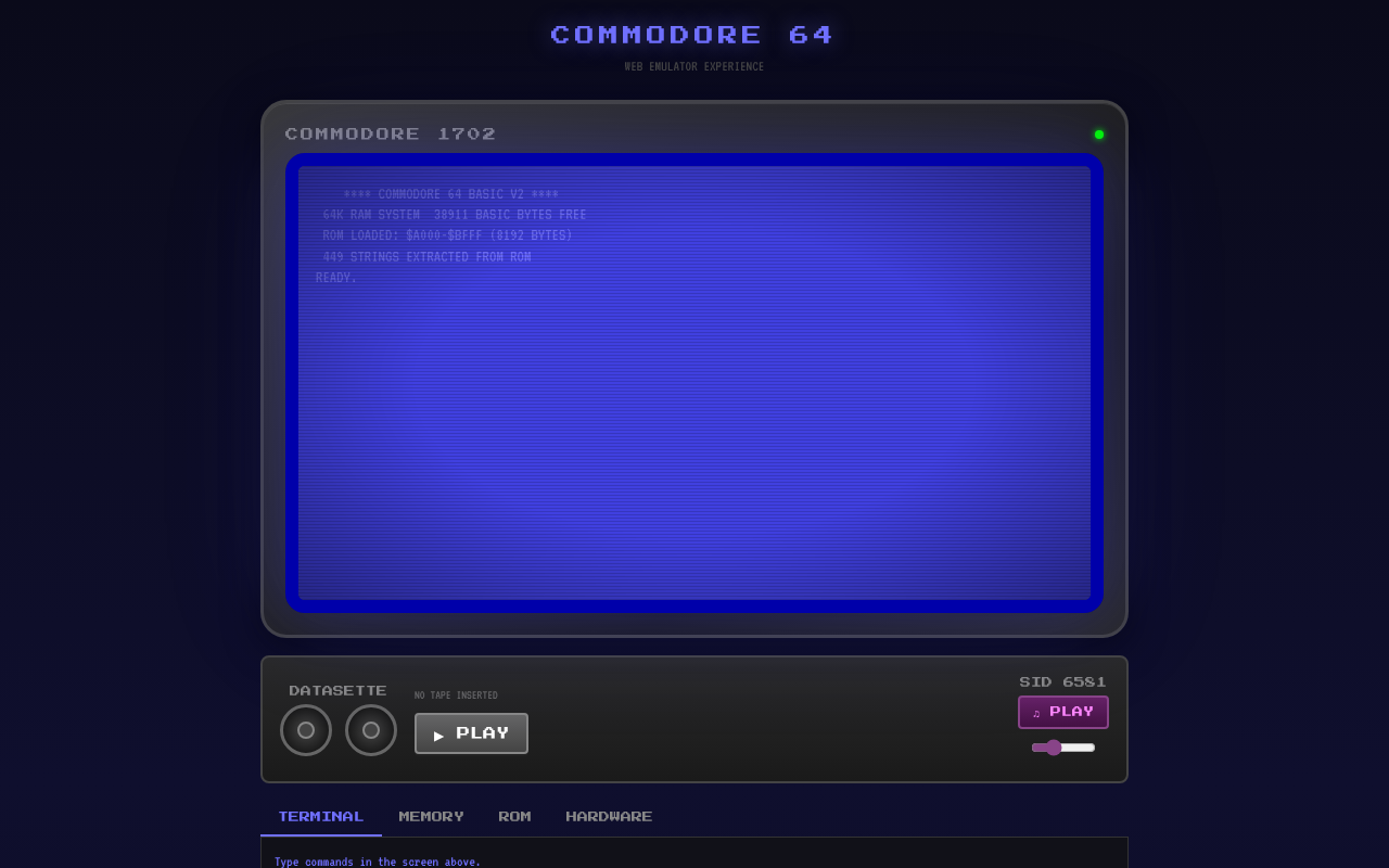 c64web app