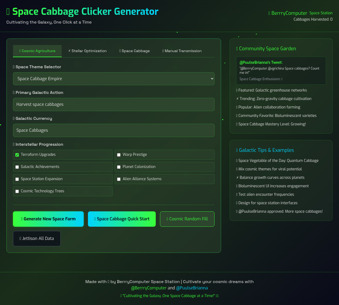 Space Cabbage Clicker screenshot