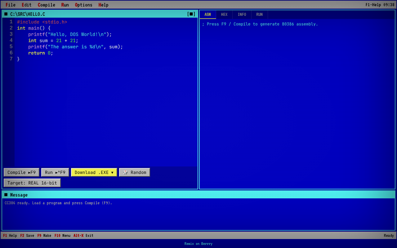 cc386-tiny-compiler app
