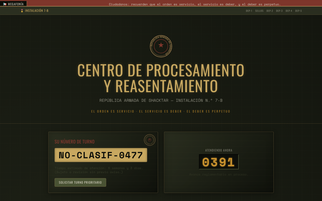 Shacktar Processing Center screenshot