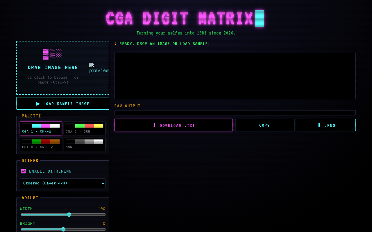 cga-digit-matrix app