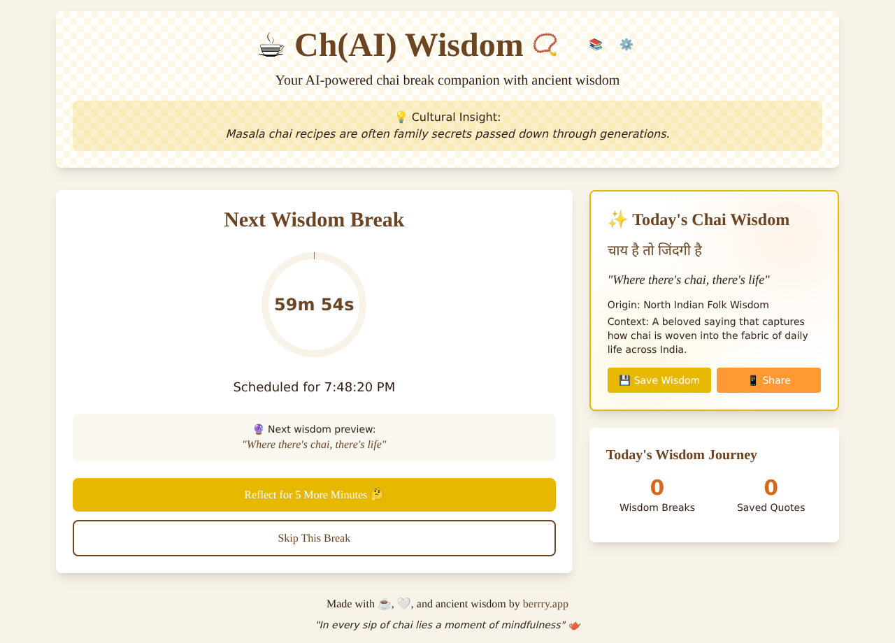 chaiwisdom app