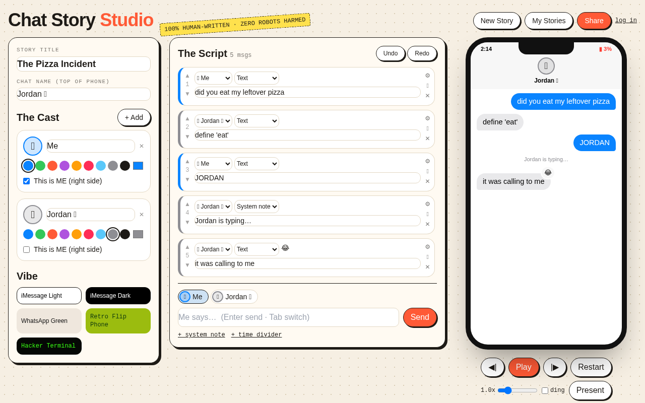 chat-story-studio app