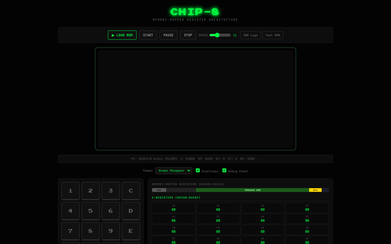 CHIP-8 Memory Emulator screenshot