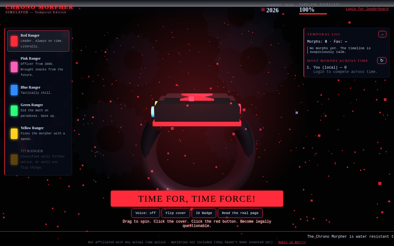 Chrono Morpher Simulator screenshot
