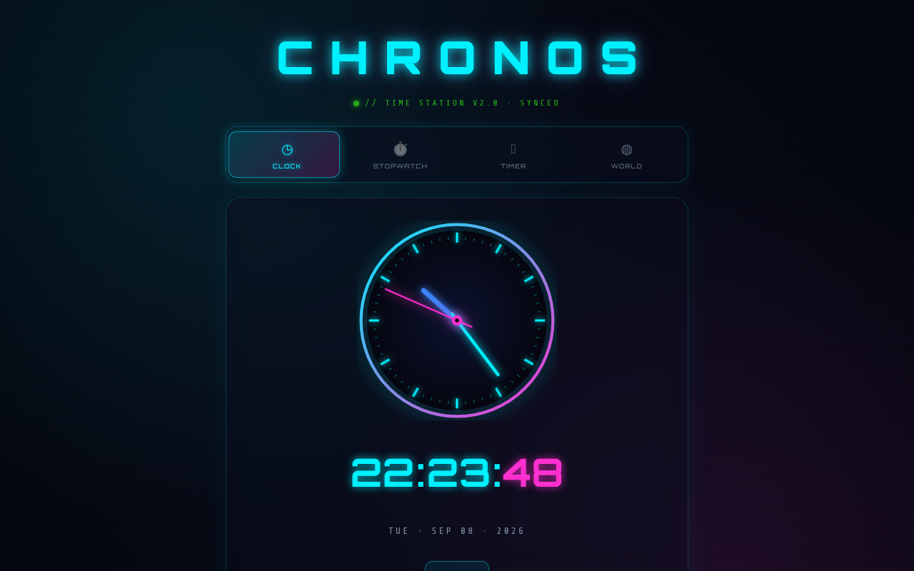 chronos-cyberpunk-timestation app