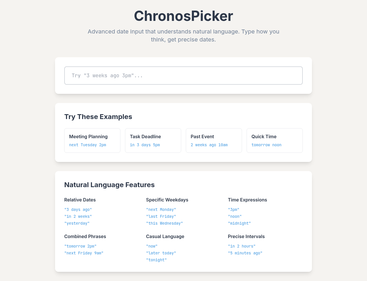 chronospicker app