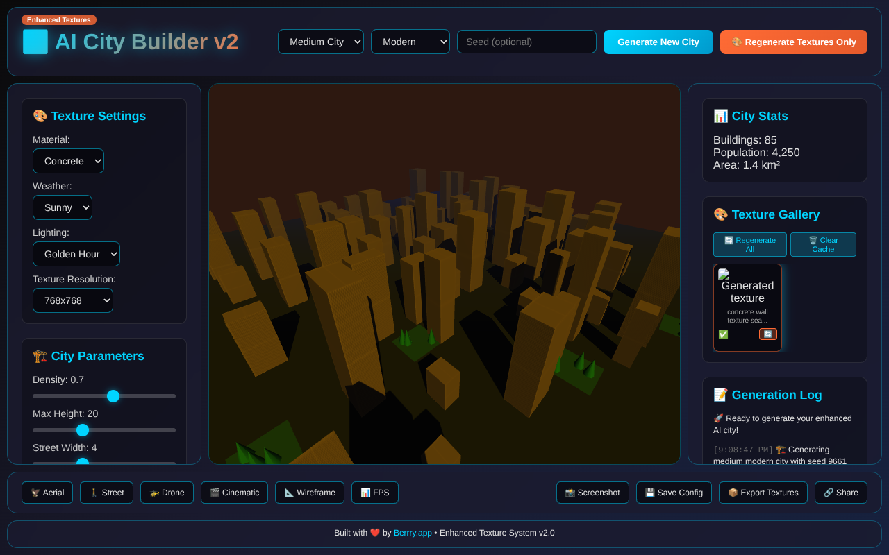 AI City Generator screenshot
