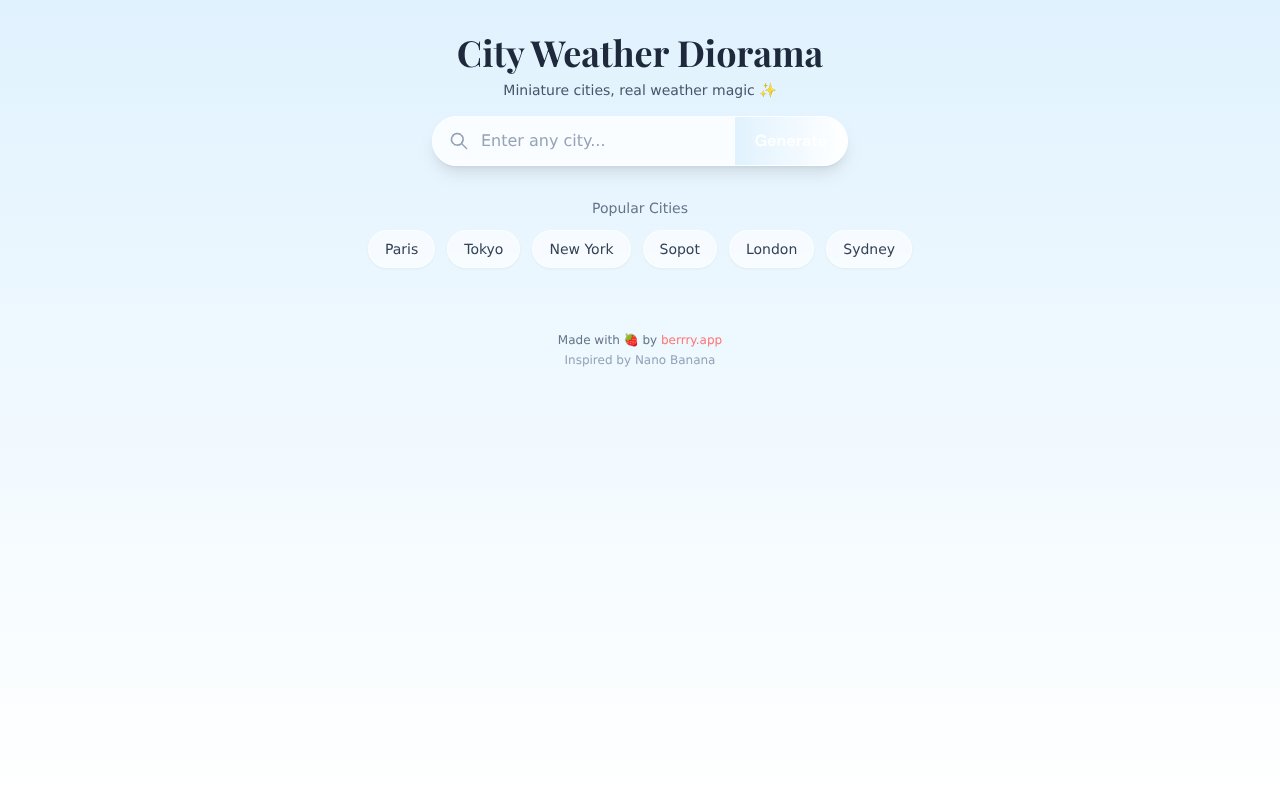 citydiorama app