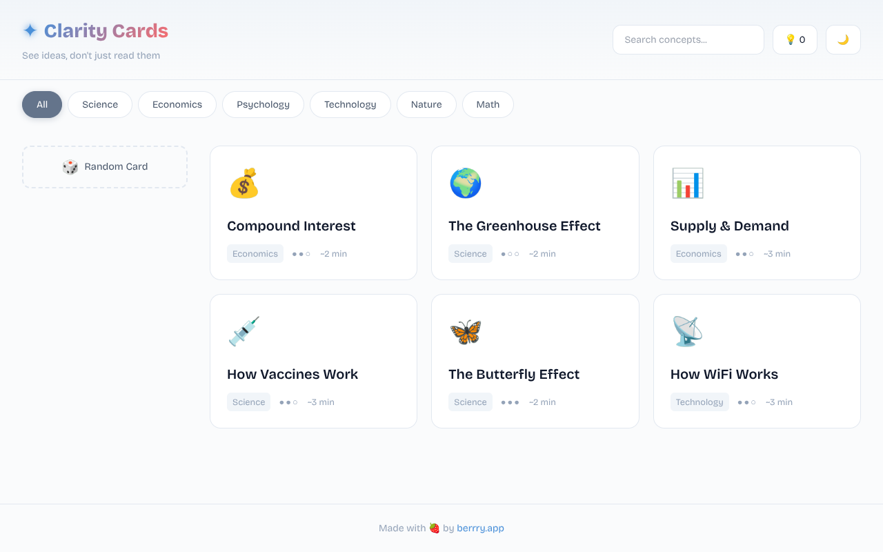 claritycards app