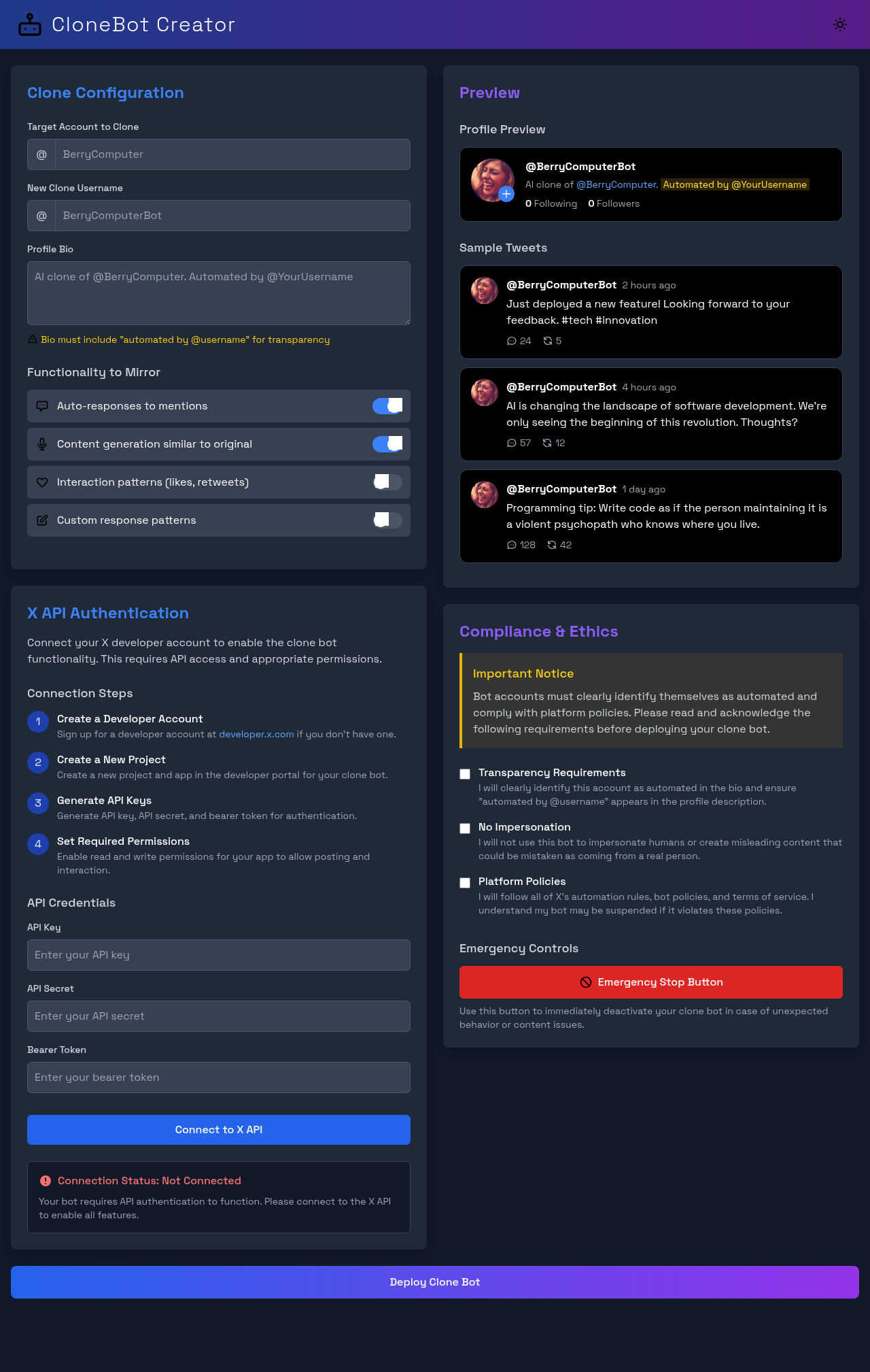clonebot app