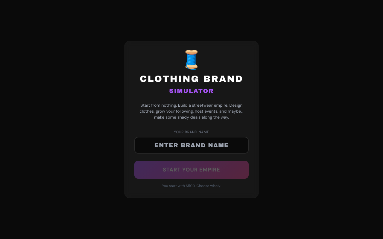 clothingbrandsim app