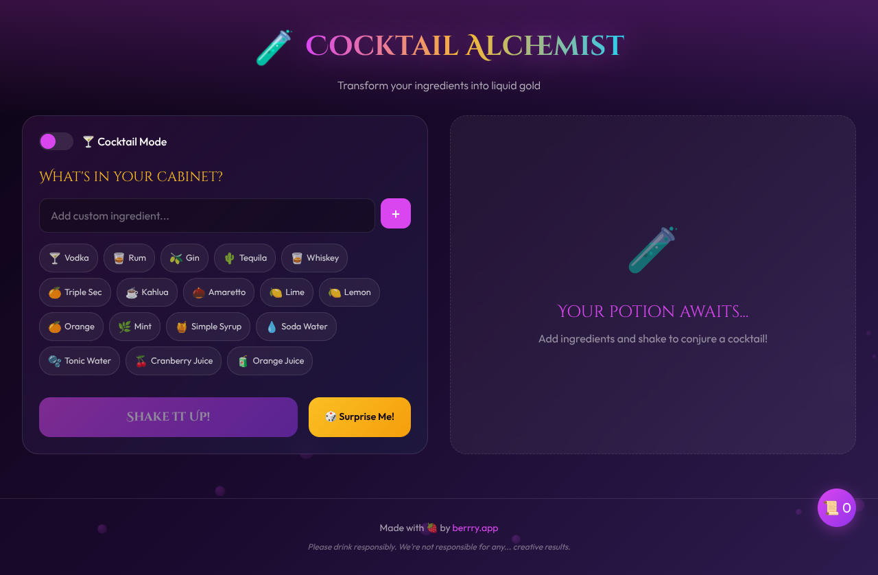 cocktailalchemy app