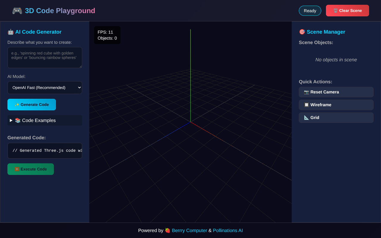 codeplayground3d app