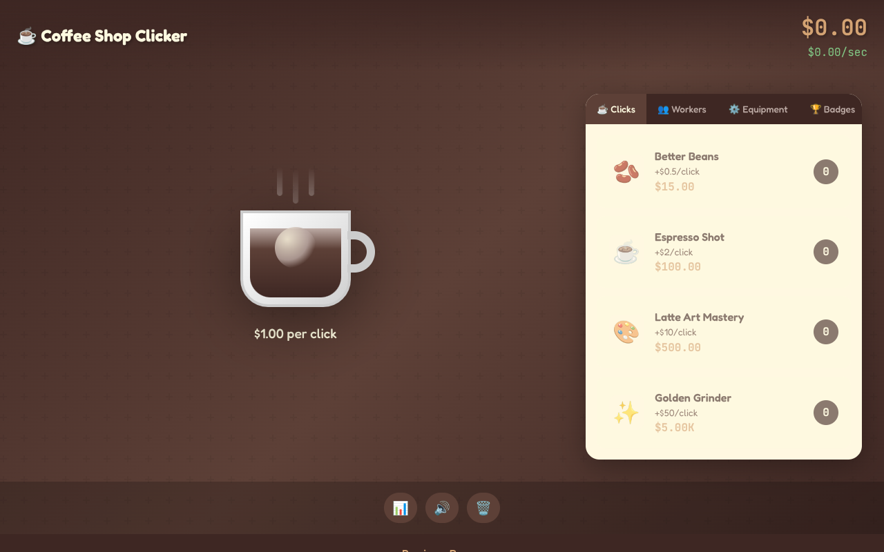 coffeeclicker app