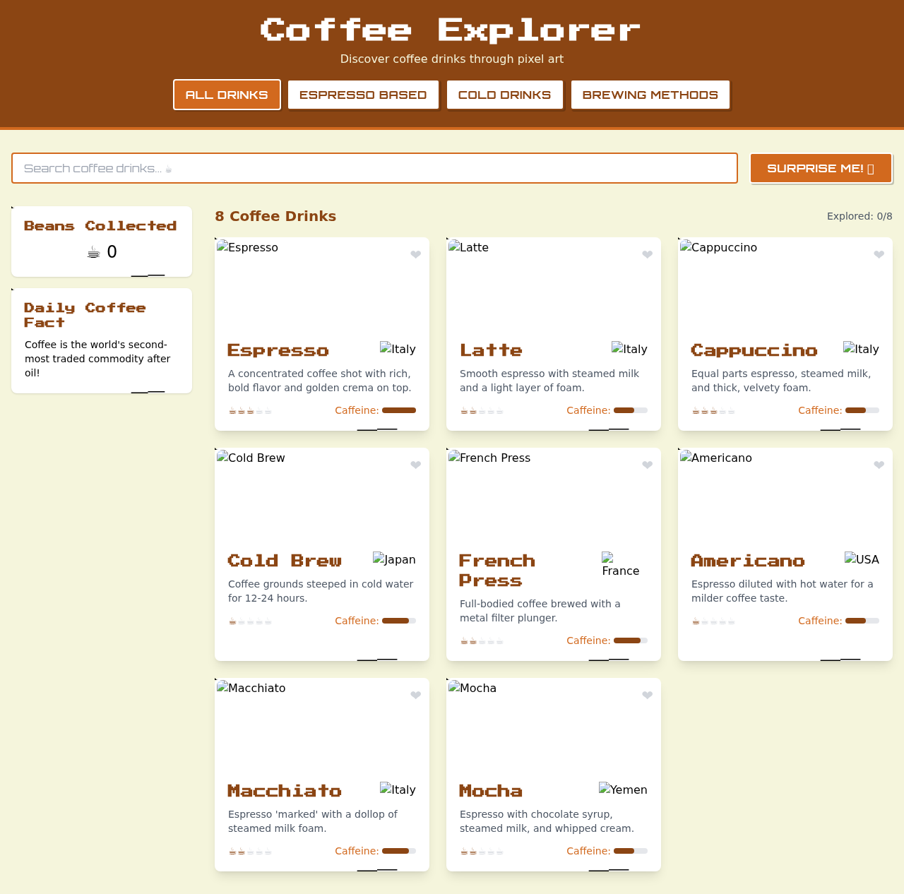 coffeeexplorer app