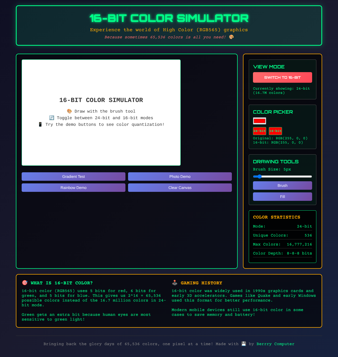 color16bit app