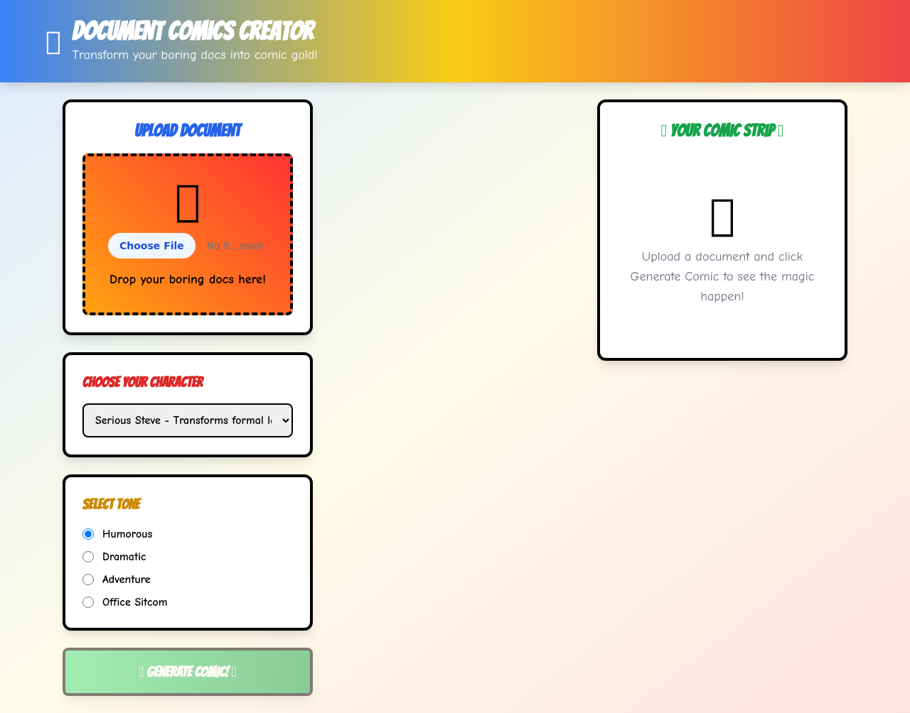 comicstrip app
