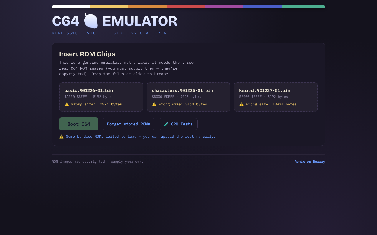 commodore-emulator-cycle-aware app
