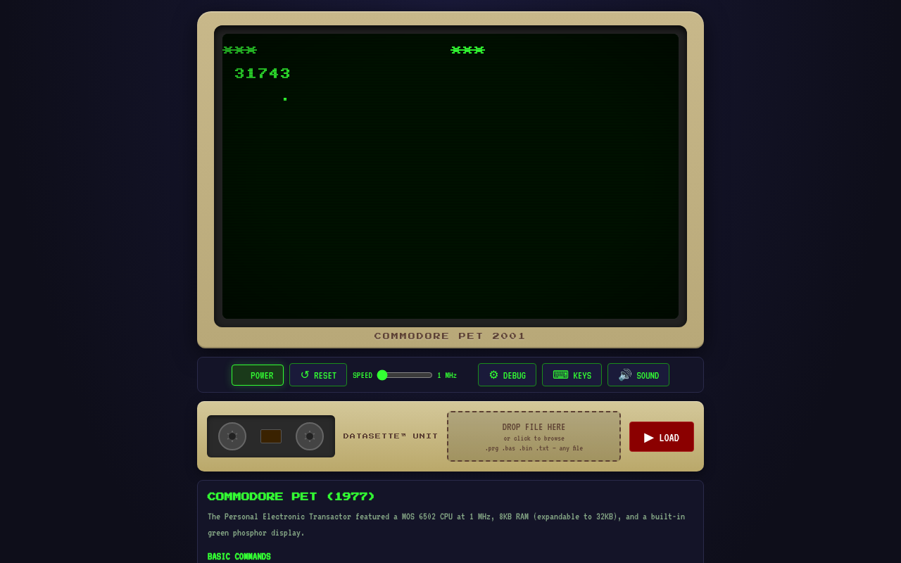 commodore-pet app
