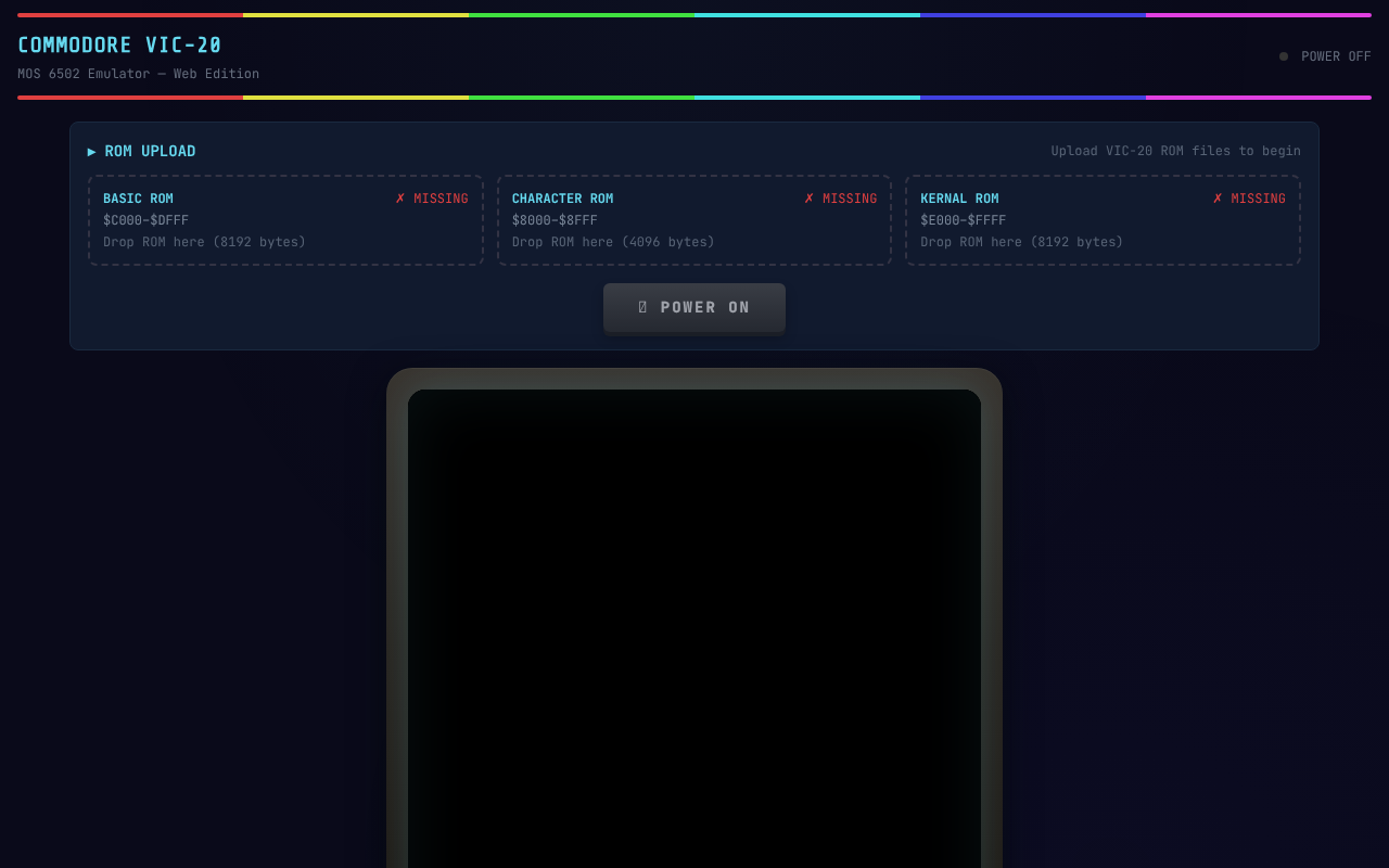 VIC-20 Emulator screenshot