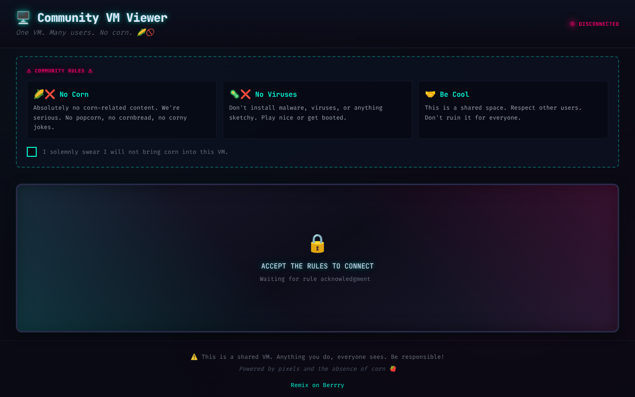 community-vm app