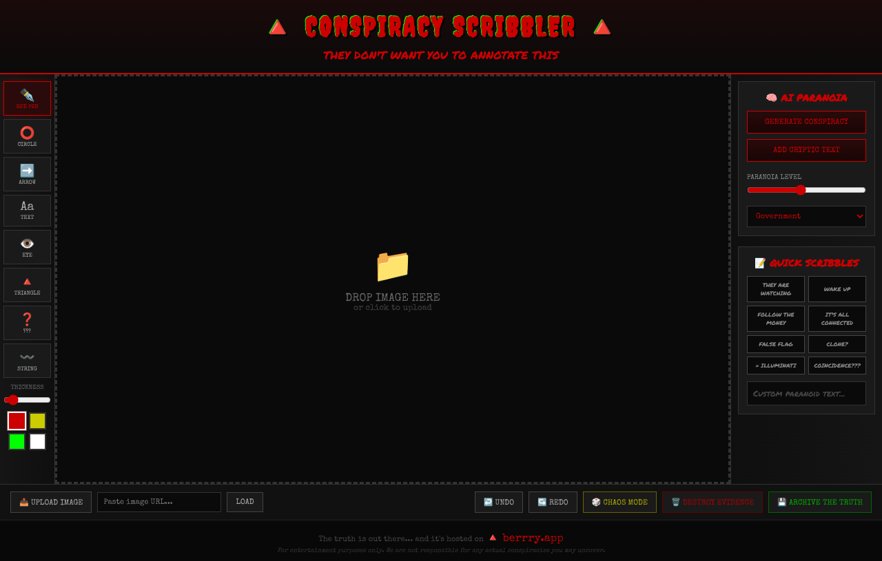 conspiracy-scribbler app