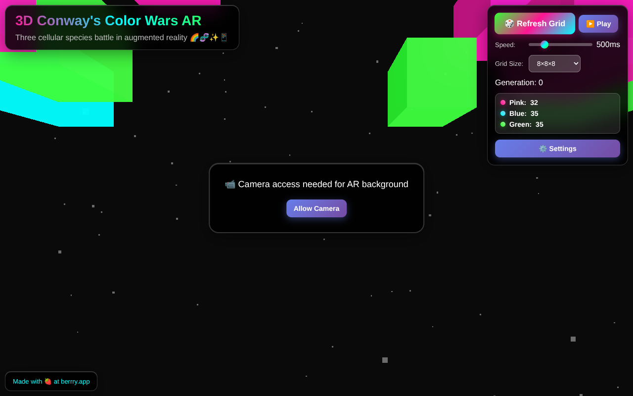 Color Wars: Conway's 3D Grid screenshot