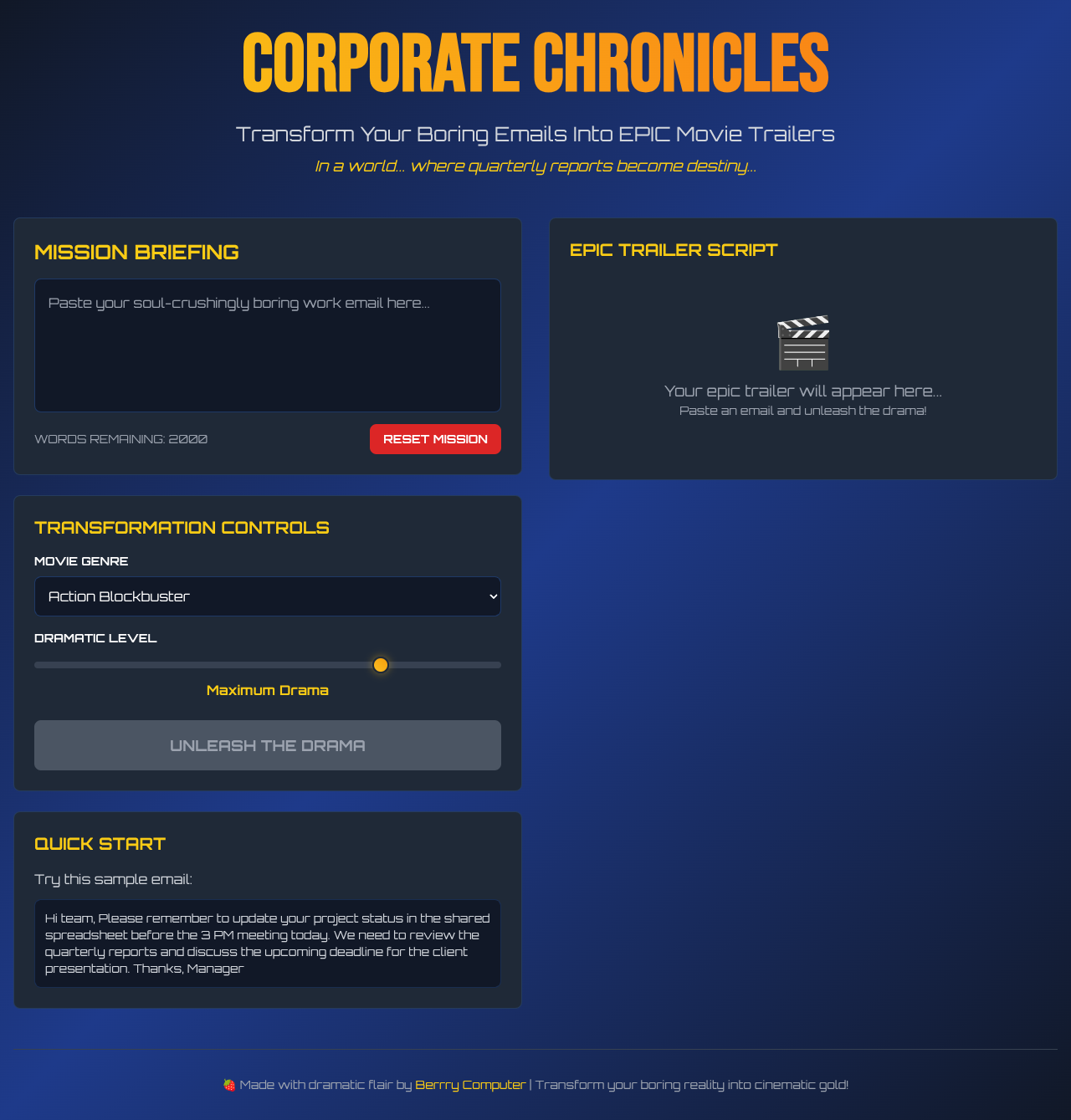 Corporate Chronicles screenshot