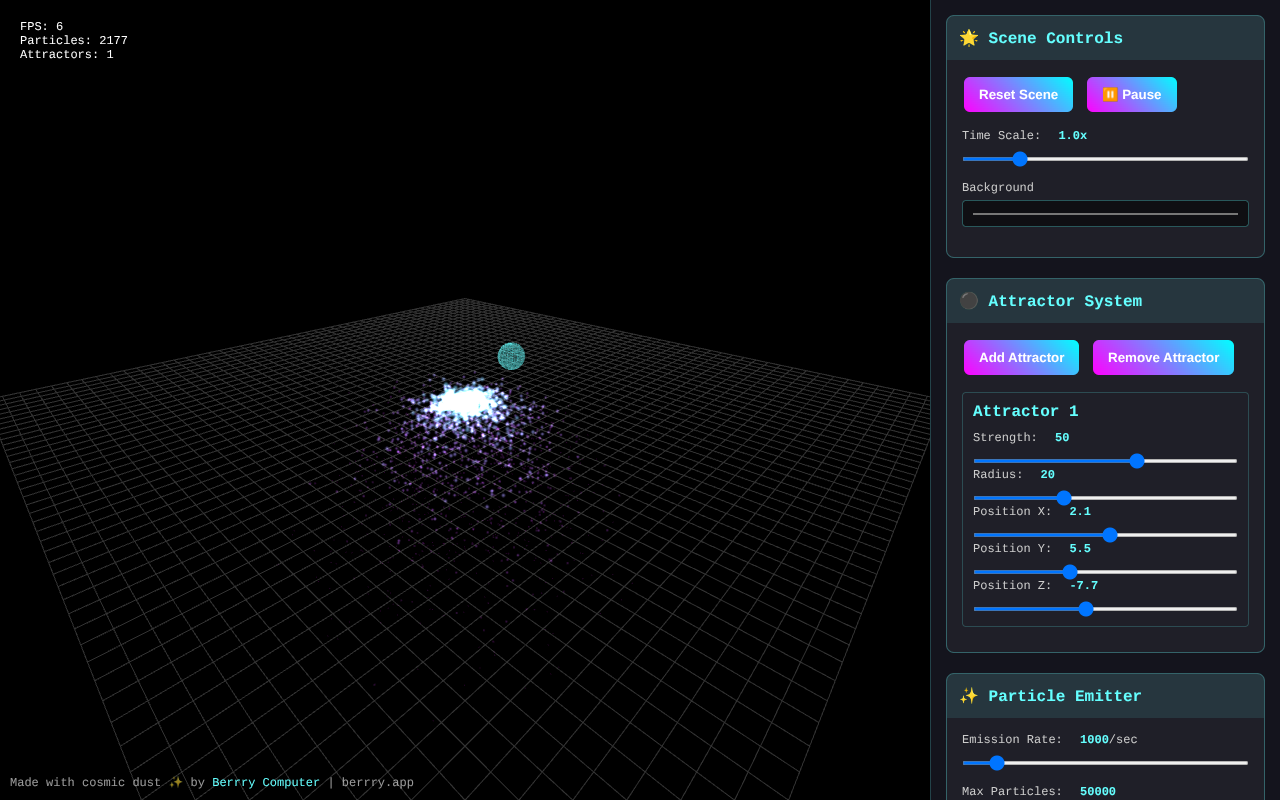 cosmic-particles app