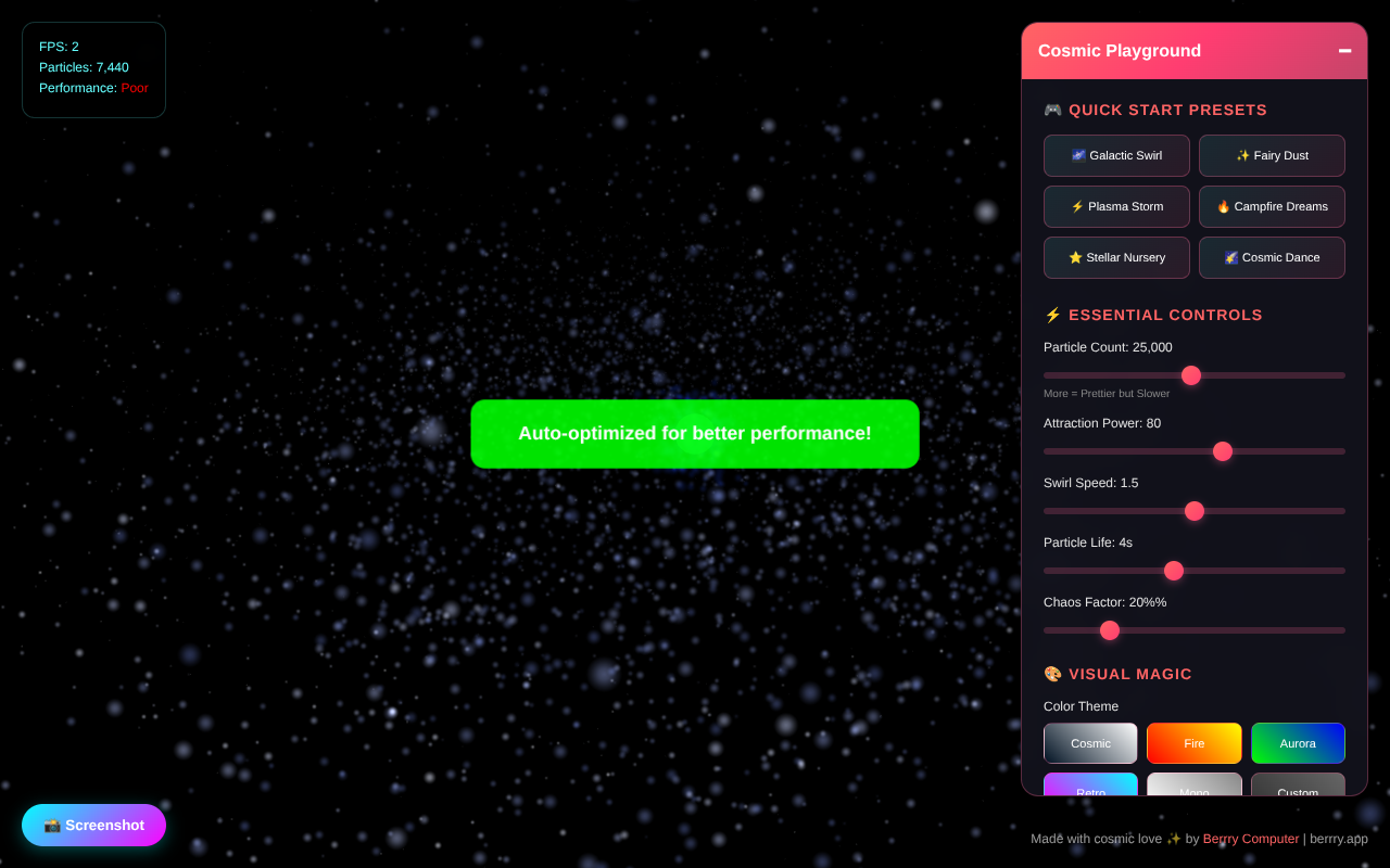 cosmic-playground app